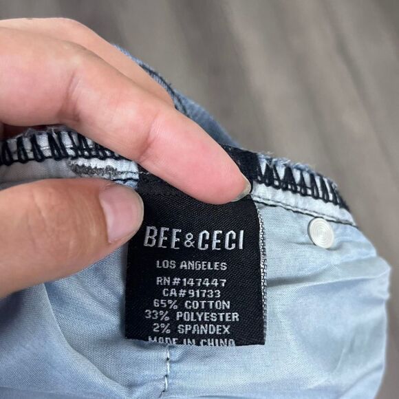 Bee & Ceci Womens Size 28 Cotton Bootcut Wide Leg Distressed Denim Jeans Western - Picture 7 of 10